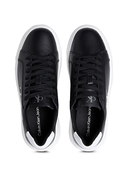 Calvin Klein Siyah Kadın Deri Sneaker YW0YW01872 - Görsel 4