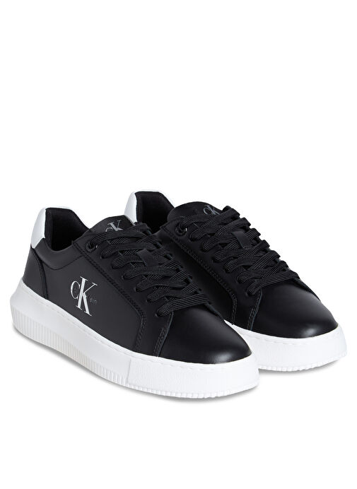 Calvin Klein Siyah Kadın Deri Sneaker YW0YW01872 - Görsel 3