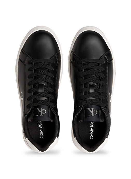 Calvin Klein Siyah Kadın Deri Sneaker YW0YW01878 - Görsel 4