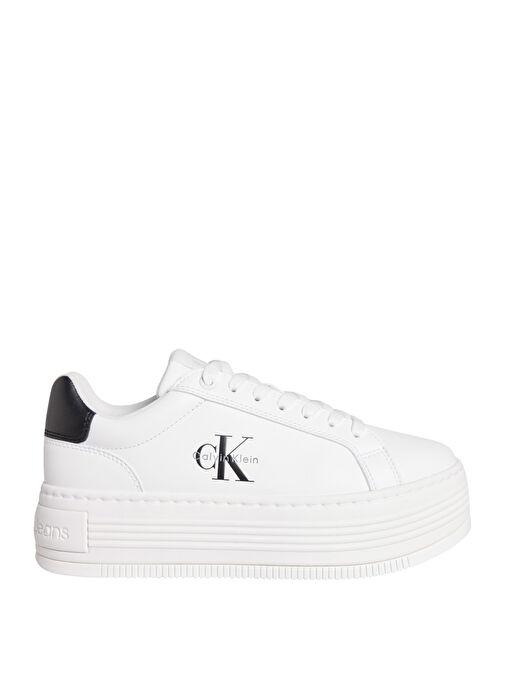 Calvin Klein Beyaz Kadın Deri Sneaker YW0YW01878 - Görsel 2