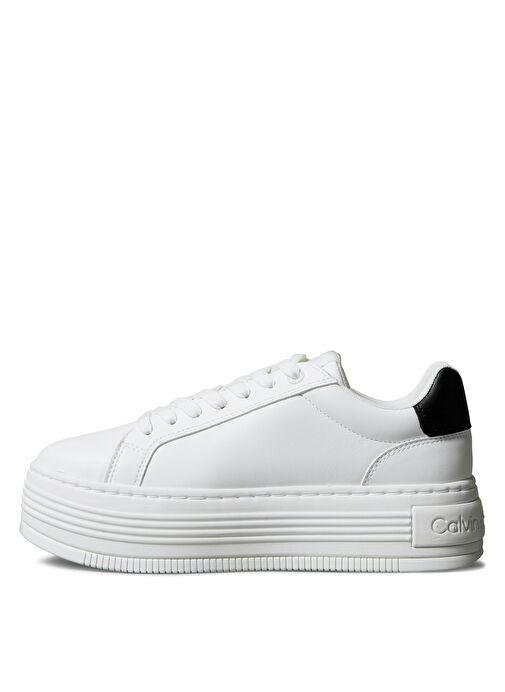 Calvin Klein Beyaz Kadın Deri Sneaker YW0YW01878 - Görsel 3