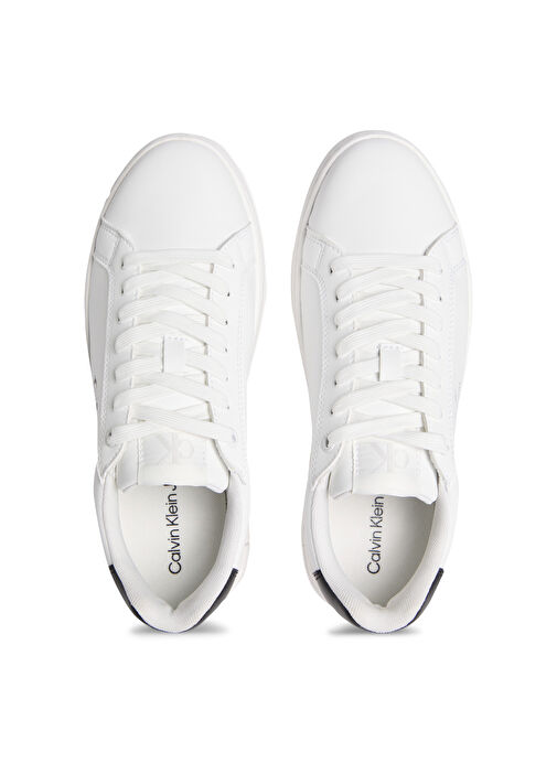 Calvin Klein Beyaz Kadın Deri Sneaker YW0YW01878 - Görsel 4