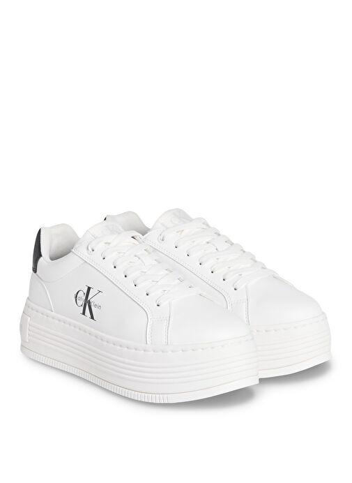 Calvin Klein Beyaz Kadın Deri Sneaker YW0YW01878 - Görsel 5