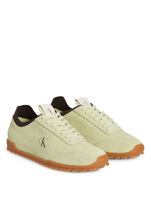 Calvin Klein Bej Kadın Deri Sneaker YW0YW01898 - Görsel 3