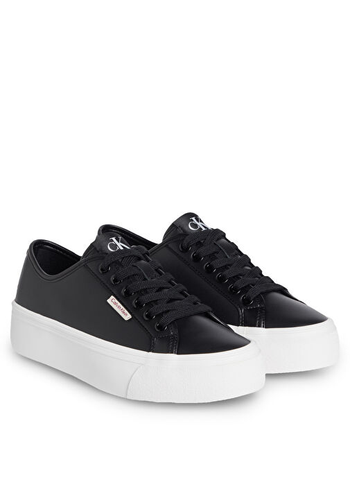 Calvin Klein Siyah Kadın Deri Sneaker YW0YW01886 - Görsel 5