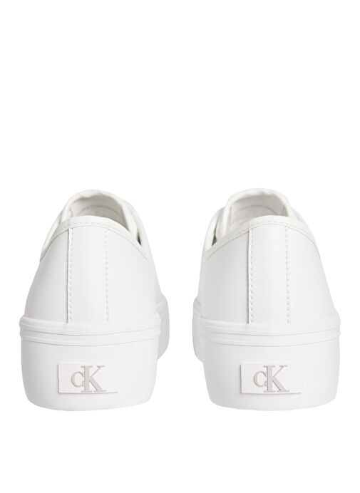 Calvin Klein Beyaz Kadın Deri Sneaker YW0YW01886 - Görsel 6