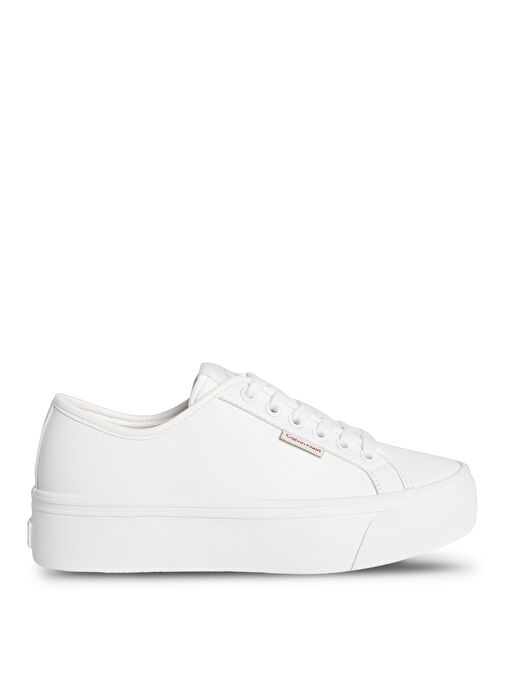 Calvin Klein Beyaz Kadın Deri Sneaker YW0YW01886 - Görsel 2
