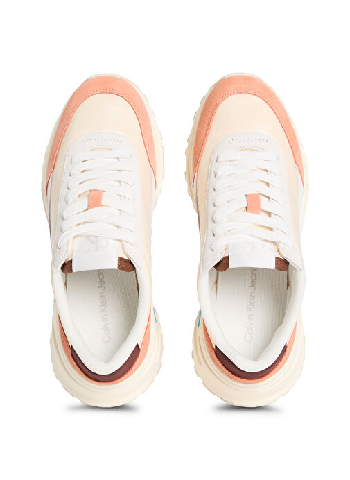 Calvin Klein Çok Renkli Kadın Deri Sneaker YW0YW01963 - Görsel 4