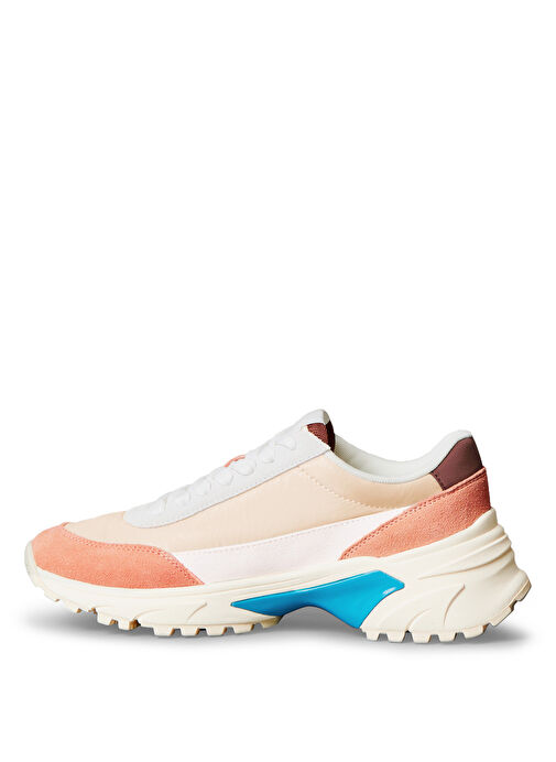Calvin Klein Çok Renkli Kadın Deri Sneaker YW0YW01963 - Görsel 3