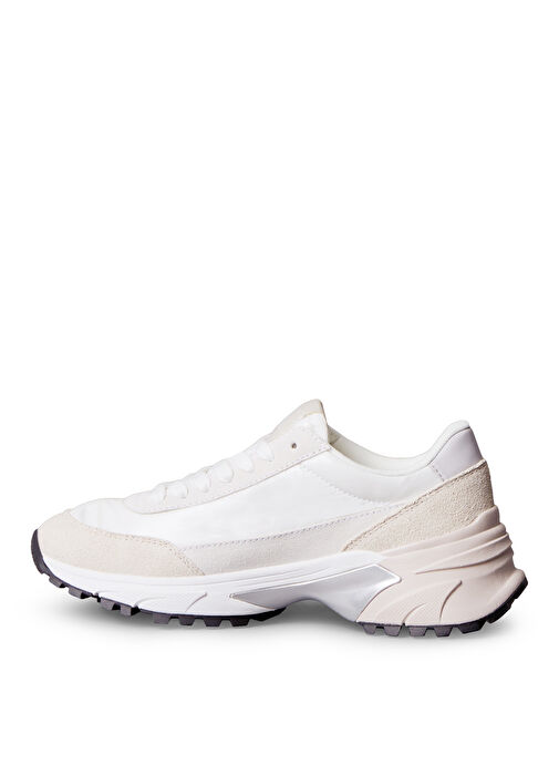 Calvin Klein Beyaz Kadın Deri Sneaker YW0YW01963 - Görsel 3