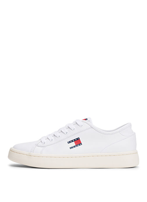 Tommy Hilfiger Beyaz Kadın Deri Sneaker EN0EN02875 - Görsel 4