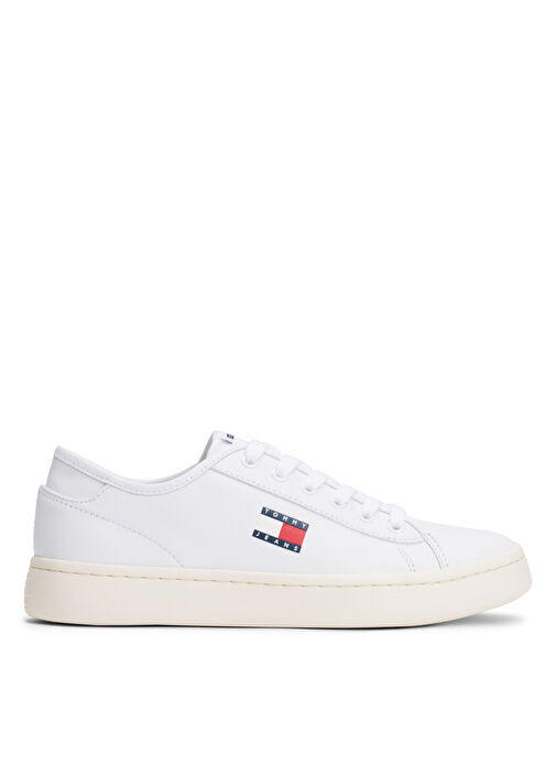 Tommy Hilfiger Beyaz Kadın Deri Sneaker EN0EN02875 - Görsel 2