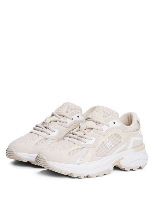 Tommy Hilfiger Ekru Kadın Sneaker FW0FW08692 - Görsel 3