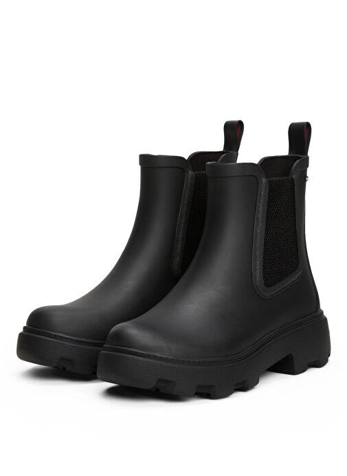 Tommy Hilfiger Siyah Kadın Yağmur Botu FW0FW08637 - Görsel 4