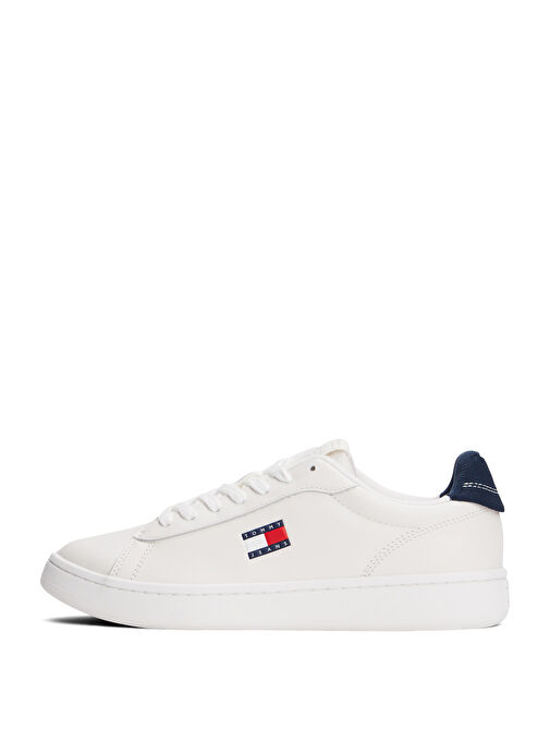 Tommy Hilfiger Beyaz Kadın Deri Sneaker EN0EN02815 - Görsel 4