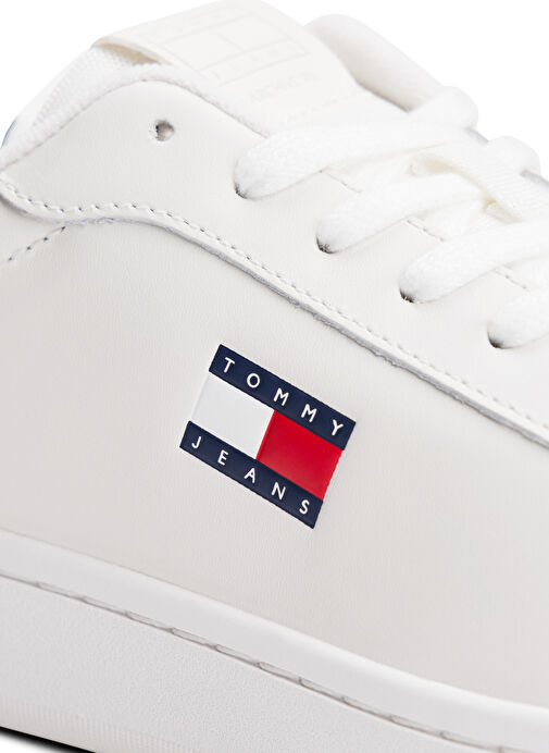 Tommy Hilfiger Beyaz Kadın Deri Sneaker EN0EN02815 - Görsel 6