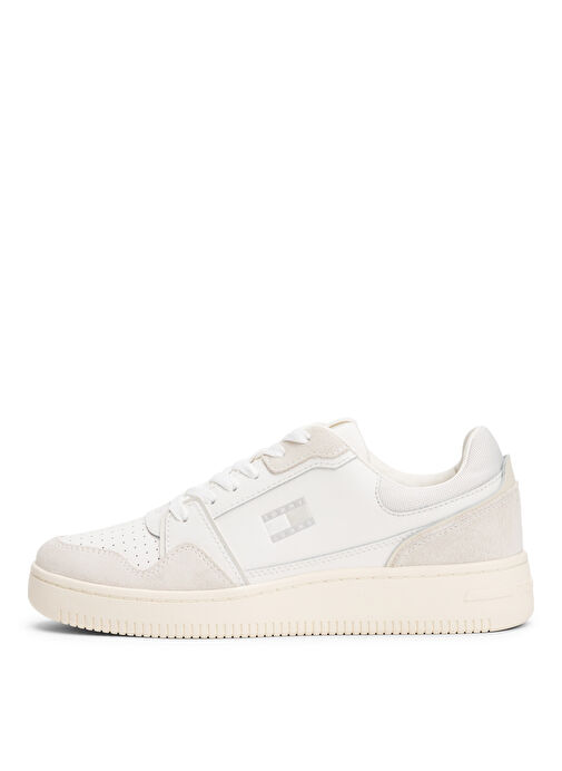 Tommy Hilfiger Ekru Kadın Deri Sneaker EN0EN02818 - Görsel 4
