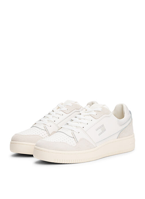 Tommy Hilfiger Ekru Kadın Deri Sneaker EN0EN02818 - Görsel 3