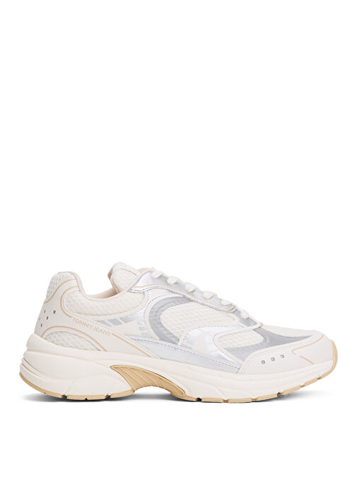 Tommy Hilfiger Krem - Gümüş Kadın Sneaker EN0EN02809 - Görsel 2