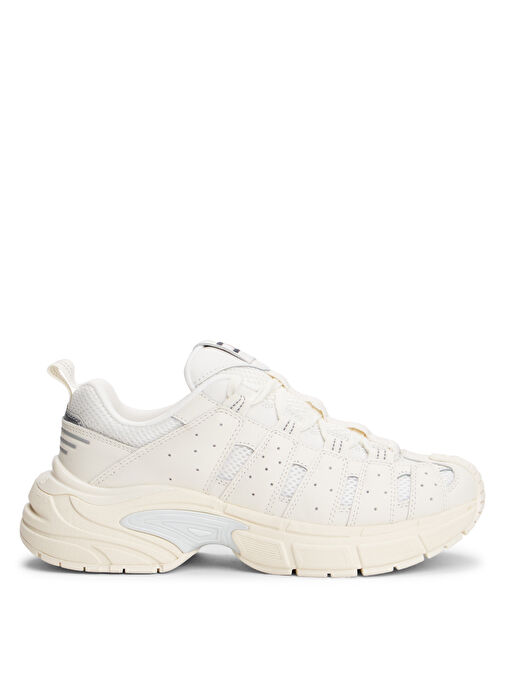 Tommy Hilfiger Ekru Kadın Deri Sneaker EN0EN02865 - Görsel 2