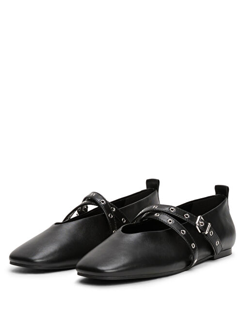 Tommy Hilfiger Siyah Kadın Deri Babet EN0EN02868 - Görsel 3