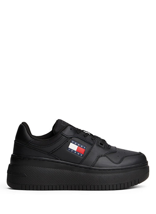 Tommy Hilfiger Siyah Kadın Deri Sneaker EN0EN02506 - Görsel 2