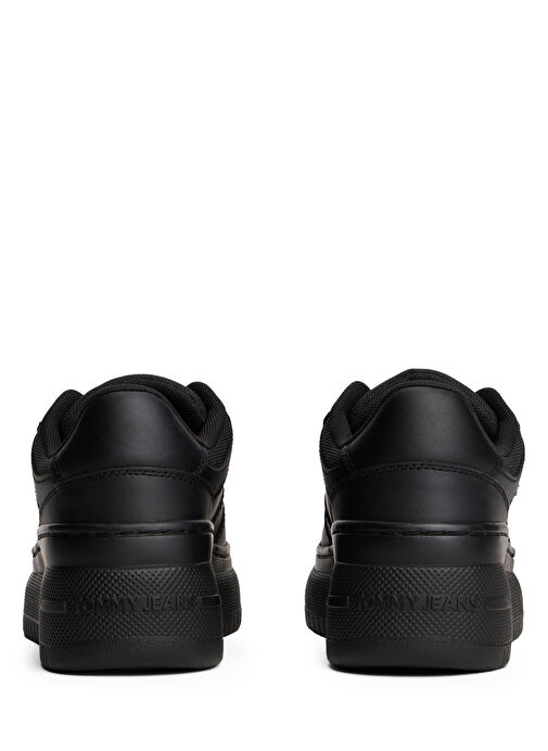 Tommy Hilfiger Siyah Kadın Deri Sneaker EN0EN02506 - Görsel 5