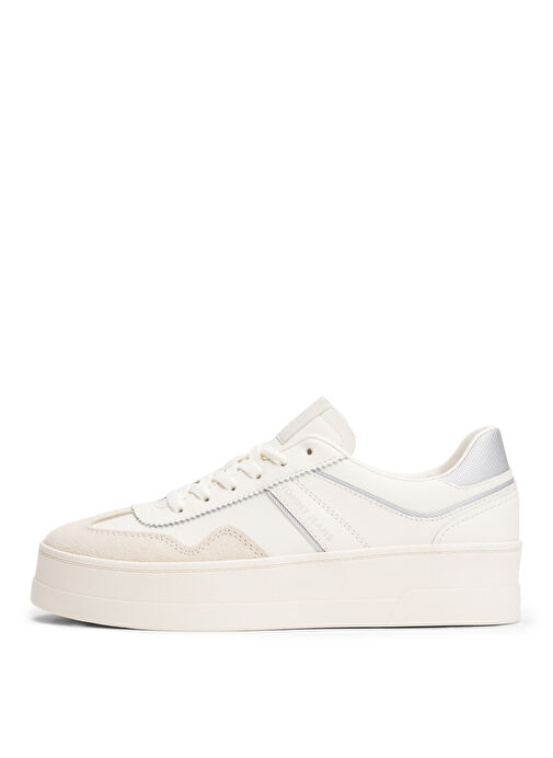 Tommy Hilfiger Krem - Gümüş Kadın Sneaker EN0EN02807 - Görsel 3