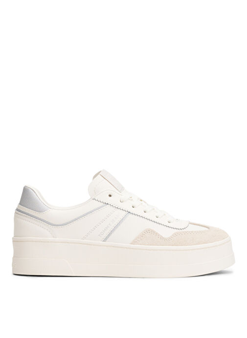 Tommy Hilfiger Krem - Gümüş Kadın Sneaker EN0EN02807 - Görsel 2