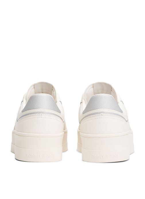 Tommy Hilfiger Krem - Gümüş Kadın Sneaker EN0EN02807 - Görsel 5
