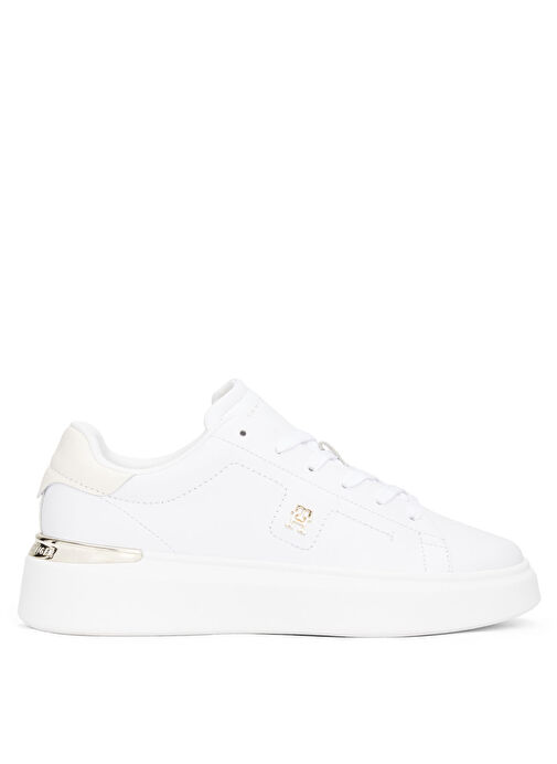 Tommy Hilfiger Beyaz Kadın Deri Sneaker FW0FW08631 - Görsel 3