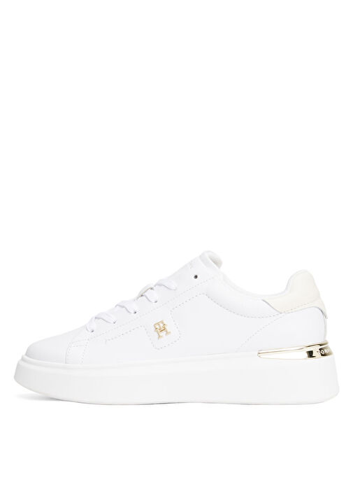 Tommy Hilfiger Beyaz Kadın Deri Sneaker FW0FW08631 - Görsel 2