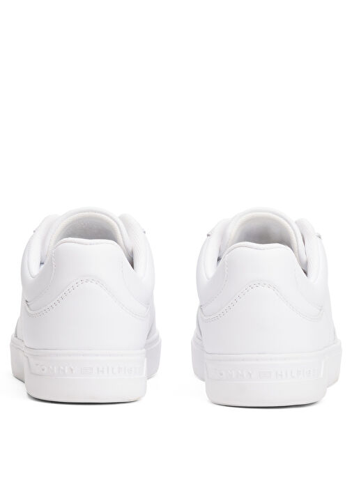 Tommy Hilfiger Beyaz Kadın Deri Sneaker FW0FW08689 - Görsel 5