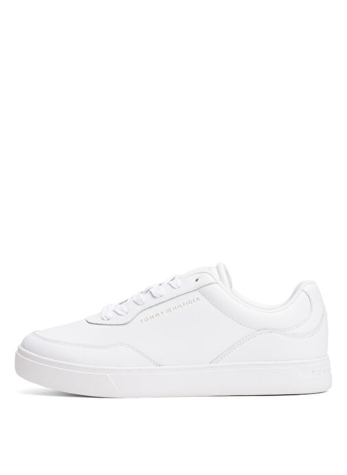 Tommy Hilfiger Beyaz Kadın Deri Sneaker FW0FW08689 - Görsel 4