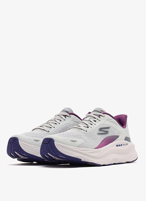 Skechers 129202 GRY MAX RUN PACEWAVE Gri Kadın Koşu Ayakkabısı - Görsel 4