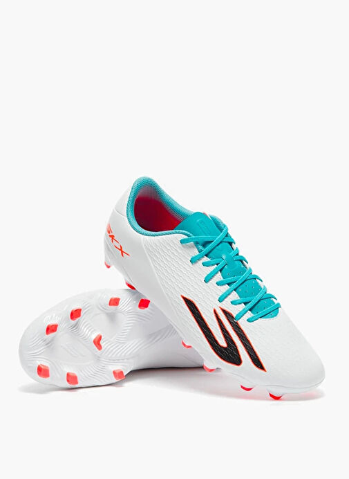 Skechers 252132 WTQP SKECHERS CLUB MG Beyaz - Turkuaz - Pembe Erkek Futbol Ayakkabısı - Görsel 4