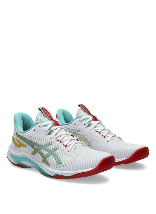 Asics 1052A090-960 NETBURNER BALLISTIC FF Beyaz Kadın Voleybol Ayakkabısı - Görsel 4