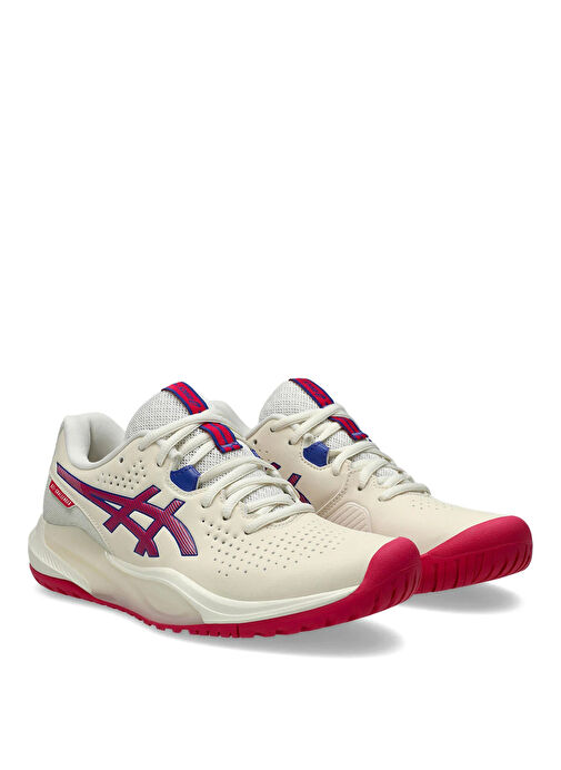 Asics 1042A294-100 GEL-CHALLENGER 15 Krem - Kırmızı Kadın Tenis Ayakkabısı - Görsel 4