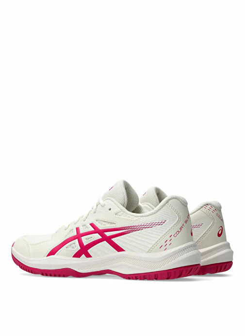 Asics 1042A283-101 COURT SLIDE 4 Krem - Kırmızı Kadın Tenis Ayakkabısı - Görsel 5
