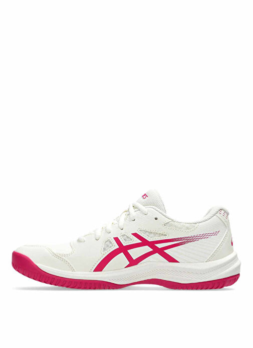 Asics 1042A283-101 COURT SLIDE 4 Krem - Kırmızı Kadın Tenis Ayakkabısı - Görsel 3