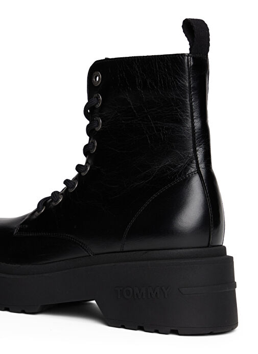 Tommy Hilfiger Siyah Kadın Deri Bot EN0EN02848BDS - Görsel 4