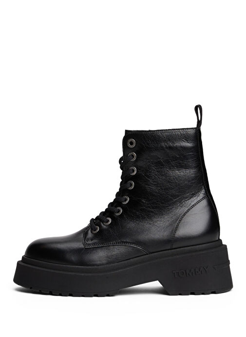 Tommy Hilfiger Siyah Kadın Deri Bot EN0EN02848BDS - Görsel 3