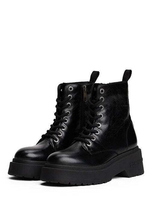 Tommy Hilfiger Siyah Kadın Deri Bot EN0EN02848BDS - Görsel 5