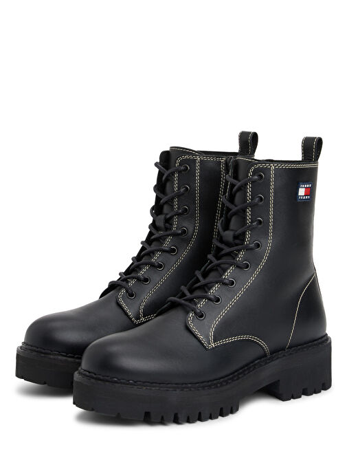 Tommy Hilfiger Siyah Kadın Deri Bot EN0EN02907BDS - Görsel 4