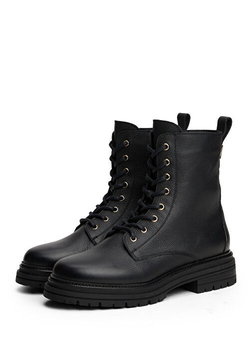 Tommy Hilfiger Siyah Kadın Deri Bot FW0FW08767BDS - Görsel 4