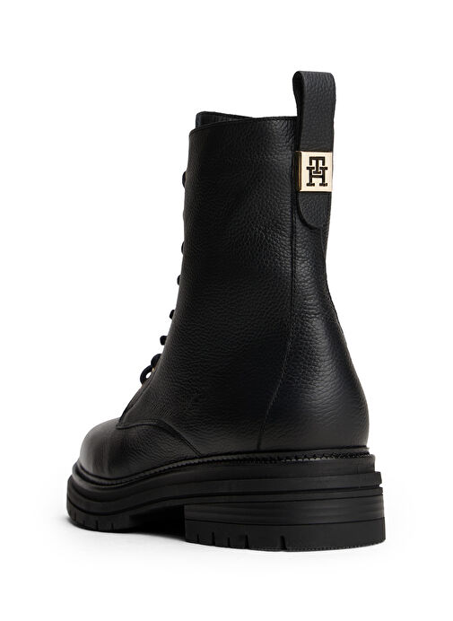 Tommy Hilfiger Siyah Kadın Deri Bot FW0FW08767BDS - Görsel 5