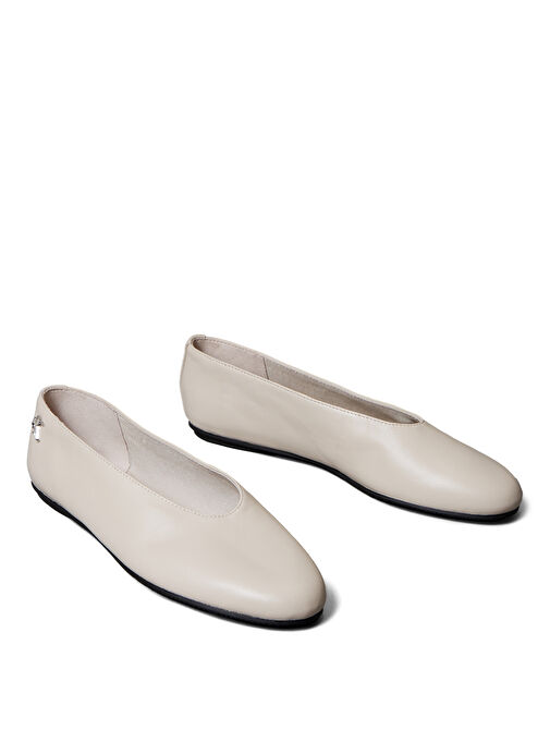 Calvin Klein Vizon Kadın Deri Babet HW0HW02810PA8 - Görsel 4