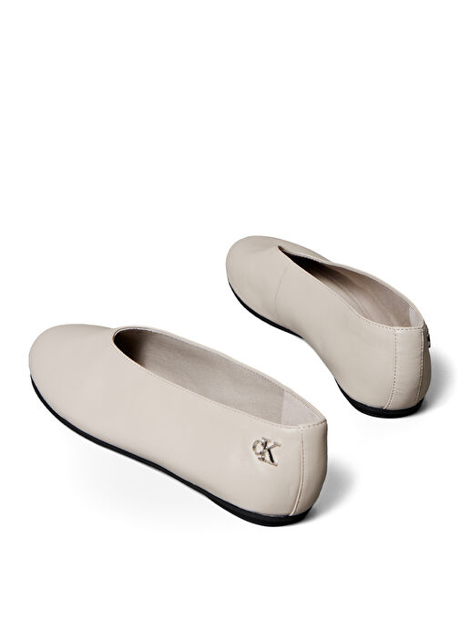 Calvin Klein Vizon Kadın Deri Babet HW0HW02810PA8 - Görsel 6