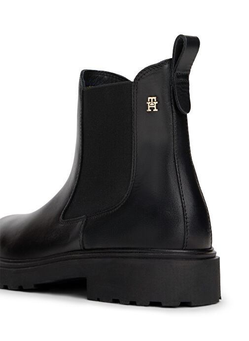 Tommy Hilfiger Siyah Kadın Deri Bot FW0FW08766BDS - Görsel 5