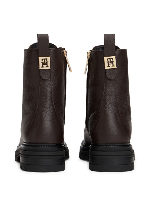 Tommy Hilfiger Kahverengi Kadın Deri Bot FW0FW08767BCR - Görsel 5